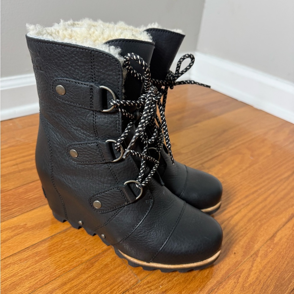 Sorel Lexie Wedge Tie Up Ankle Boots 7 - Picture 6 of 13